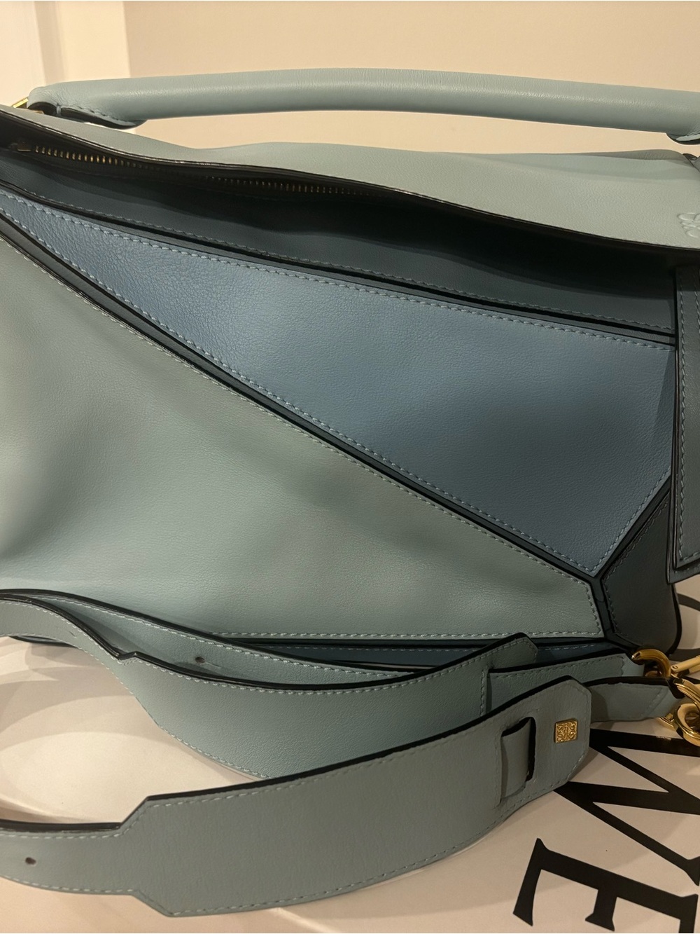 Loewe Tricolor Blue Puzzle Shoulder Bag (Medium)